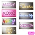thumbnail image 2 of Urban Shop LED Neon Hustle Light-up Clear Acrylic Box, Pink, 2 of 9