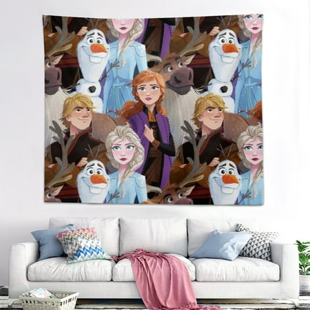 

Frozen-Elsa Princess Tapestry Creative Background for Decorative Gift (39.37x29.52inch/100x75cm）