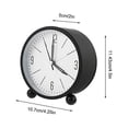 thumbnail image 4 of CNKOO Silent Alarm Clocks Bedside Non Ticking Battery Powered with Night Light Table Clocks Simply Function Travel Desk Alarm Clock for Bedroom Office (Green), 4 of 8