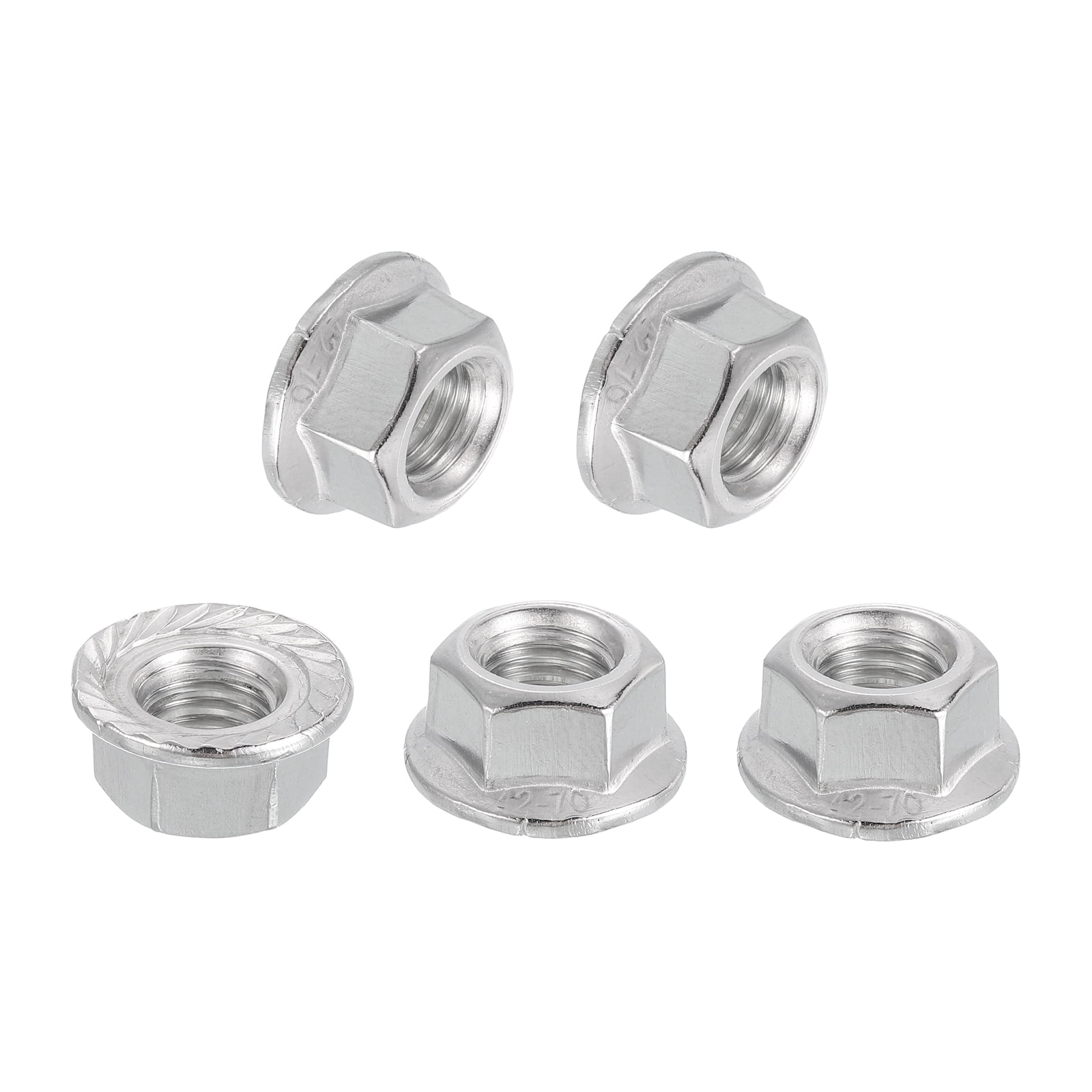 6 écrous De Blocage Hexagonaux Dentelés 1/4-20 – Inox 304 – Uxcell