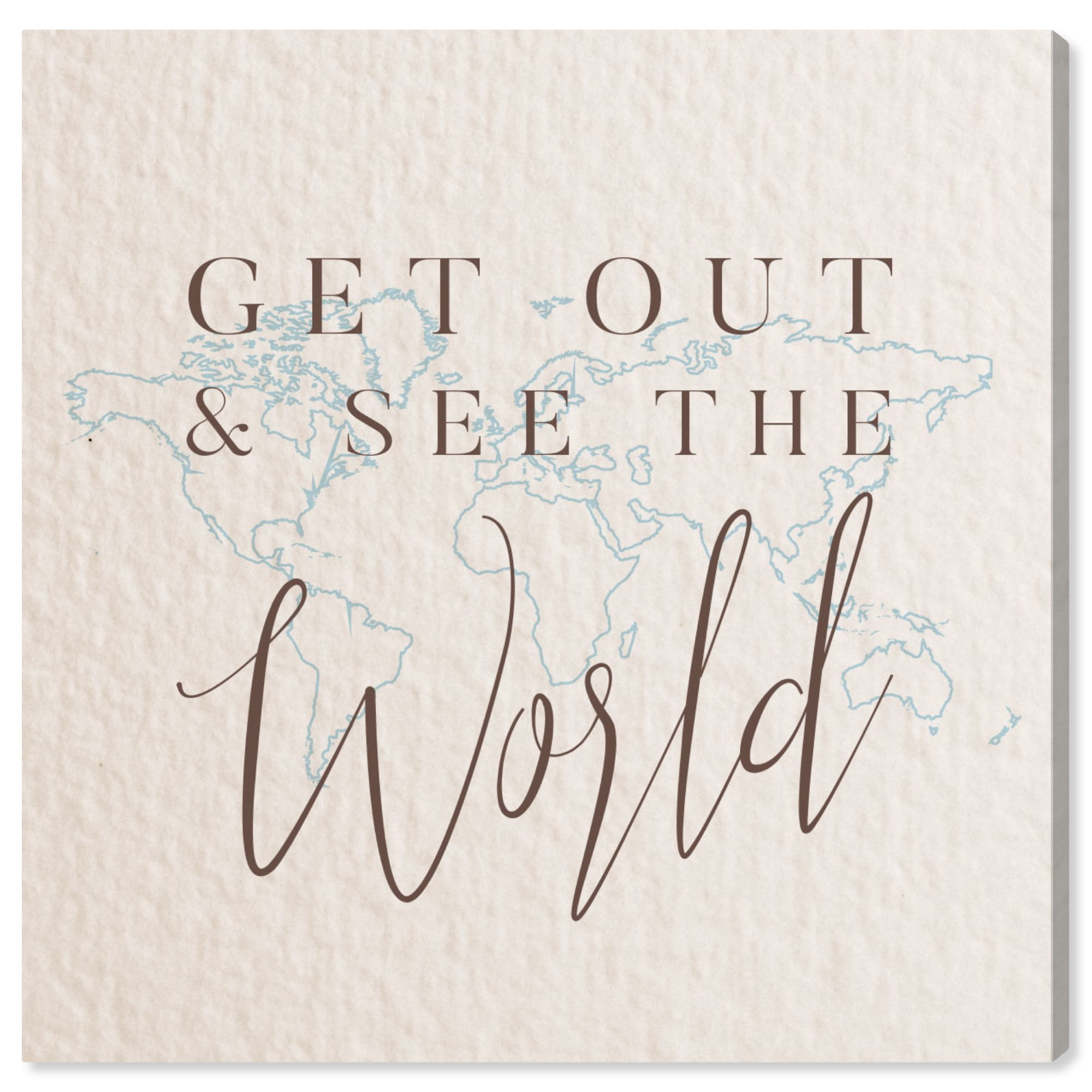 Runway Avenue Typography And Quotes Wall Art Canvas Prints See The World Travel Quotes And Sayings Brown White Walmart Com Walmart Com