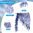 thumbnail image 3 of Uxcell Women's Belly Dance Hip Scarf with Sequins Triangle Wrap Skirts Waist Chain for Party Costume Performance Lavender, 3 of 7