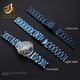 thumbnail image 4 of Correa de acero inoxidable azul de repuesto Rossini Medal Citizen Armani Longines Pulsera de cadena de reloj de piel de vaca azul de 20 mm, 21 mm y 22 mm, 4 of 5