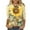 Yellow Plus Size Blouse for Women_f, variant on CYMMPU Spring Tops Crew Neck Loose Fit 3/4 Sleeve Tunic Tops Bee Pattern Blouses for Women Dressy Casual Fall Fashion Shirts Lightweight Basic T-Shirts Yellow M