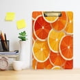 thumbnail image 5 of Acrylic Writing Board Silver 12.5*9 Inch Clipboards Transparent Acrylic Material Suitable For Office Classroom Teachers Fashion Bloggers Stationery Enthusiasts Orange Slice Pattern, 5 of 9