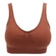 thumbnail image 1 of Sujetador deportivo de fitness, sujetador acolchado inalámbrico, sujetador suave y transpirable para mujer, para yoga, gimnasio, correr, café M, 1 of 9