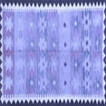 thumbnail image 1 of Ahgly Company Machine Washable Indoor Square Southwestern Blue Country Area Rugs, 3' Square, 1 of 4