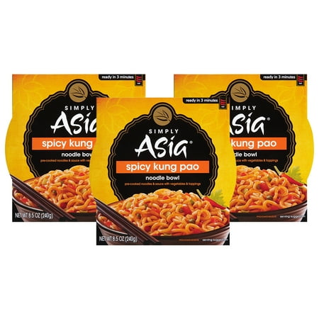 - (3 Pack) Simply Asia Spicy Kung Pao Noodle Bowl, 8.5 oz