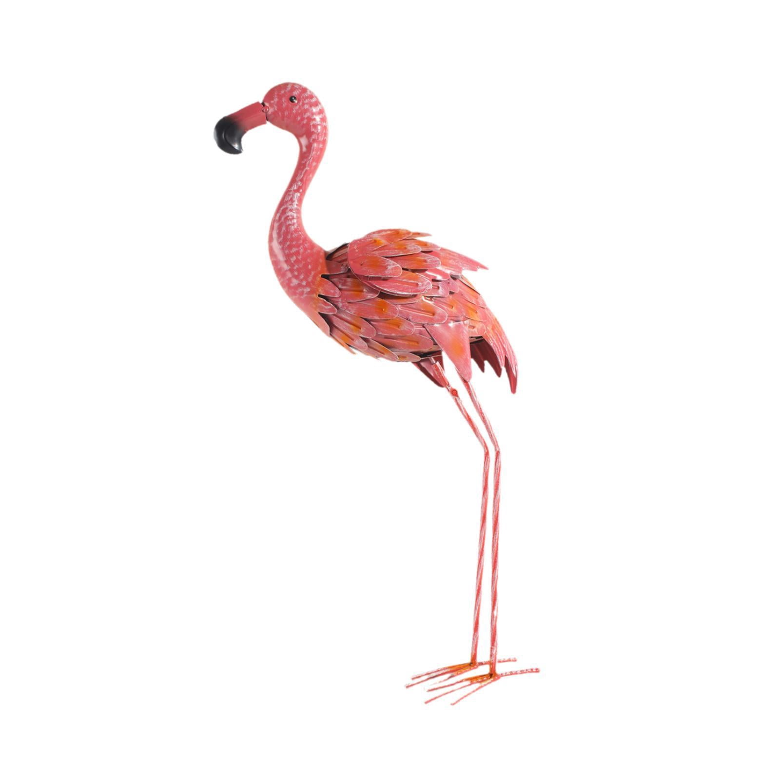 koolsoo Animal Figurines Flamingo Statue Crafts Decorative Multifunctional DIY Landscape Ornament Garden Sculpture for Garden Balcony