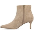 thumbnail image 3 of Journee Womens Rossia Inside Zip Kitten Heel Booties, 3 of 10