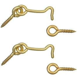 

2PC National Hardware National Hardware N118-083 Hook And Eyes 1-1/2 Inch Solid Brass 2 Pack