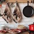 thumbnail image 6 of Brown Bear Cabin Kitchen Towels Set of 3, Vintage Pine Tree Brown Wooden Absorbent Dish Towels for Kitchen, Microfiber Hand Towel, Quick Drying Tea Towel for Cleaning Decorative Dishcloths, 6 of 7