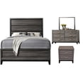 thumbnail image 2 of Gray Bedroom Of 4 Pieces With Rustic Wood Design Contemporary 4 In Craftsmanship, 2 of 6