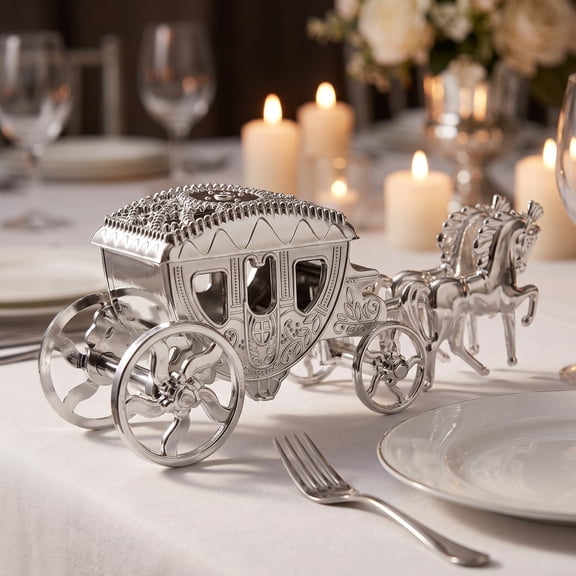 FRCOLOR Carriage Shaped Wedding Favor Box for Bridesmaids - Elegant Theme Party , 1 Piece