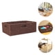 thumbnail image 5 of Cesta de almacenamiento tejido de rota hecha a mano Contenedor de almacenamiento marrón con asa, 5 of 7