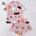 thumbnail image 6 of Tnhcen Halloween Pajamas for Women Short Sleeve Button Down 2 Piece PJ Sets Printed Summer Loungewear Plus Size S-2XL Soft Milk Silk Pajama Sets Casual Nightwear Sleepwear, 6 of 9