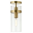thumbnail image 4 of Evelyn&Zoe Langdon 5" Wide Semi Flush Mount with Glass Shade in Brass/Clear, 4 of 7