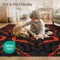 thumbnail image 4 of ODIKA Optical Molten Rock Effect Featuring Symmetrical Hallway Illusion for Home Office, Gaming Room, Under Desk, Non-Slip Chair-Friendly, 4 of 7
