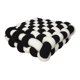 thumbnail image 1 of Zhuge Almohadas decorativas para el hogar, almohadas de felpa de cordero, cojines de asiento tejidos cuadrados, almohadas de felpa, tapetes decorativos para ventanales (blanco + negro), 1 of 5