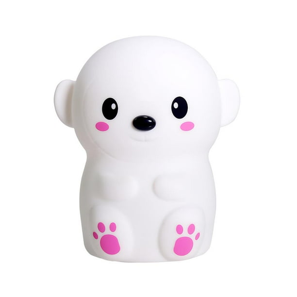 Bearachild Lámpara de noche de silicona Carga USB LED Pippi Monkey Night Light Adorable Cartoon Touching Night Lamp 3 Light Color Ajustable Kids Night Iluminación y accesorios Bearachild HA021700-00