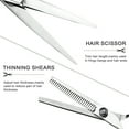 thumbnail image 2 of LNKOO 12 PCS Professional Hair Cutting Scissors, 6 inch Barber Thinning Scissors Hairdressing Shears Japanese Hair Cutting Shears Set with Cape Clips Comb for Barber Salon and Home, 2 of 6