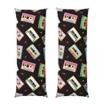 thumbnail image 1 of Balery Colorful Retro Tape Funda Protectora para Almohada Corporal de Algodón Hipoalergénico con Cierre(55 x 21 pulgadas), Almohadas No Incluidas, 1 of 7