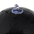 thumbnail image 4 of Alpine Corporation GIL786 Outdoor Floor Modern Sphere and Pedestal Soothing Waterfall Fountain for Garden 33", Black, 4 of 12