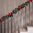 thumbnail image 5 of halloween decor Halloween rose leaf simulation vine artificial rose leaf decoration arrangement Thanksgiving Pumpkin vine., 5 of 6