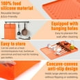 thumbnail image 5 of Silicone Griddle Tools Mat for Blackstone, Large Silicone Spatula Mat with Drip Pad, Grill BBQ Caddy Utensils Holder for Kitchen, Cooking & Countertop, Griddle Accessories for Blackstone （Orange）, 5 of 6