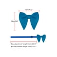 thumbnail image 4 of INSPIRE CHIC Unisex Velvet Pre-tied Bow Ties Formal Solid Bowties Neckwear Blue, 4 of 5