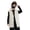White, variant on LYMAYTER 7-14 Years Boys Girls Winter down Vest Youth Puffer Mid-Length Warm Waistcoat for Kids Solid Color Sleeveless Jacket