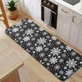 thumbnail image 5 of Black Christmas Snowflake Pattern Kitchen Rug Mat,Kitchen Runner Rugs Non Skid Washable,Decorative Kitchen Floor Mats for Kitchen,Sink,Laundry,17"x47.2", 5 of 7