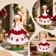 thumbnail image 6 of Cute Snowflake 23 inch Porch Goose Outfit Set Red Velvet Top White Skirt for Lawn Goose Statues Christmas Winter Patio Yard Decor, 6 of 7
