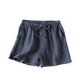 thumbnail image 4 of JJHGVB Cotton Shorts Pajama Shorts Women Comfy Shorts for Women Comfortable Womens Pants Lounge Shorts Comfortable Pants Women's Shorts Navy XL, 4 of 4