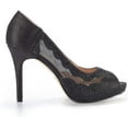 thumbnail image 3 of DREAM PAIRS Women's Peep Toe Wedding Party Glitter High Heels Dress Pump Shoes DIVINE-01 BLACK Size 8, 3 of 3