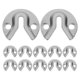 thumbnail image 1 of ColoMX 12 piezas de 12 piezas Muebles resistentes Conectores de espejo de la espejo Tornillos Conectores Tornillos Tornillos Fijar clips Accesorios de fijación, 1 of 7