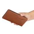 thumbnail image 4 of For iPhone 17 Pro Cell Phone Case Magnetic Closing PU Leather Stand Cover - Wine Red, 4 of 5