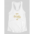 thumbnail image 3 of Friendship Day Gold Glitter Racerback Tank Women -Image by Shutterstock, Female Medium, 3 of 4