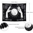 thumbnail image 3 of White and Black Hands Wall Tapestry, Psychedelic Trippy Hippie Boho Novelty Tapestry Wall Hanging, Art Decor Print Fabric for Bedroom Living Room Coll, 3 of 5