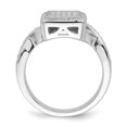 thumbnail image 2 of Solid 925 Sterling Silver & CZ Cubic Zirconia Ring (2mm) - Size 6, 2 of 3