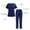 A39 Dark Blue, variant on Scrubs for Women Set Two Piece Outfits V Neck Short Sleeve Nursing Tops Medical Scrubs Straight Leg Scrubs Joggers Work Pants Stretch Scrub Pants for Women, Dark Blue Xs