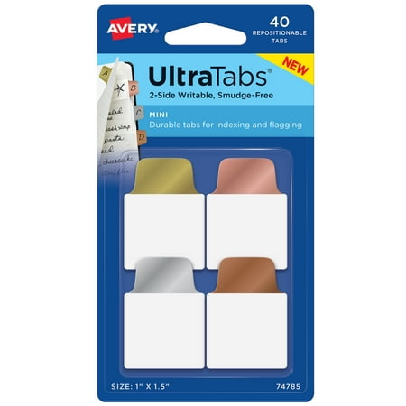 Mini Tarts For Christmas Avery Ultra Tabs Repositionable Mini Tabs, Two-Side Writable, 1