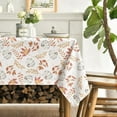 thumbnail image 3 of Fall Tablecloth 60x84 Inch, Thanksgiving Autumn Harvest White Pumpkin Orange Leaf Table Cover for Party Picnic Dinner Decor, 3 of 6
