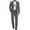 Dark Gray, variant on Men's 2 Piece Suits Classic Fit Suit Set 2 Button Blazer Jacket and Dress Pants for Wedding Business Prom