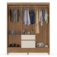 thumbnail image 4 of Closet Ropero de 6 Puertas 2 Cajones Color Blanco/Café Modelo 62920-140, 4 of 12