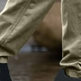 thumbnail image 7 of Pejock Men's Cargo Pants Elastic Waist with Zipper Pockets, Casual Solid Color Full Length Trousers for Outdoor Daily Wear, Comfort Polyester Stretch Fabric, 7 of 7