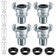 thumbnail image 1 of 4Sets NPT Air Hose Fitting 2 Lug Universal Coupling Chicago Fitting for Female and Male End (Male End,3/4Inch), 1 of 5