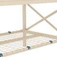 thumbnail image 5 of AsterOutdoor Raised Garden Bed with Galvanized Steel Frame, Elevated Planter Box for Vegetables, Flowers, Herbs, 41.75" L x 21.25" W x 30" H, Cream, 5 of 10