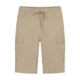 thumbnail image 6 of Kinrui Bermuda Shorts for Women Knee Length Casual Summer Mid Rise Cargo Pockets Elastic Waist 11 Inch Inseam Long Chino Shorts Khaki XL, 6 of 6