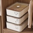 thumbnail image 5 of Linnome Underwear Storage Box 3 Partition Compartment Clear Lid Plastic Sock Bra Panties Drawer Organizer Wardrobe Closet Intimates Sorting Container, 5 of 6